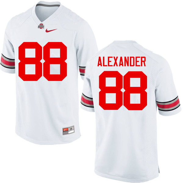 Men Ohio State Buckeyes #88 AJ Alexander College Football Jerseys Game-White